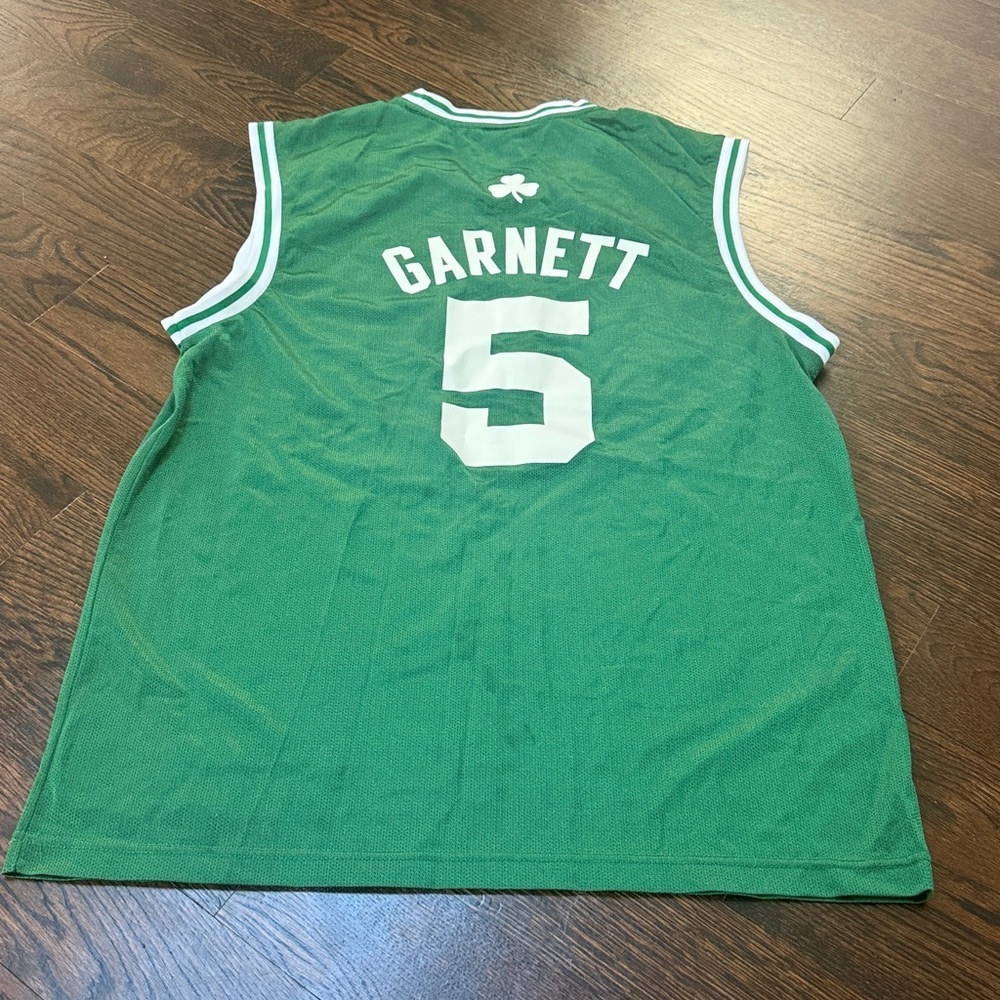 Adidas Celtics Kevin Garnett 5 Jersey 2010 Green White XL - Picture 6 of 7